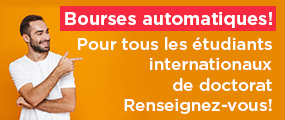 Bourses automatiques pour tous les étudiants internationaux de doctorat